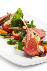 Lamb Chops and Vegetables
