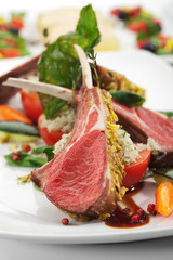 Lamb Chops and Vegetables