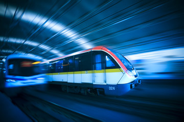 Obraz na płótnie Canvas train motion blur