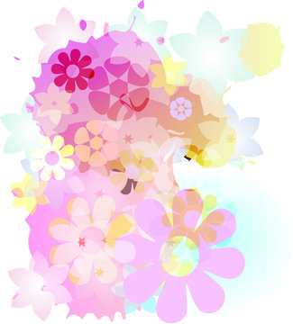 arri&egrave;re-plan floral pastel