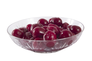 Ffozen cherry on the plate.