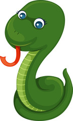 Obraz premium green snake