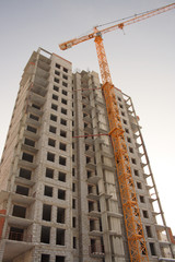 Building site and cranes