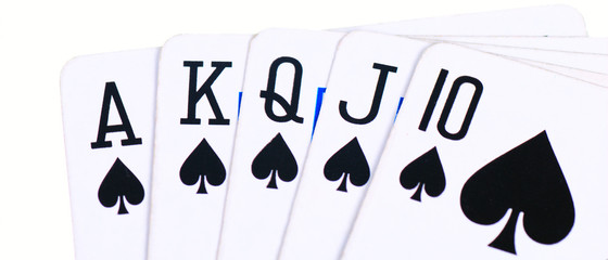 Rolal flush spades isolated