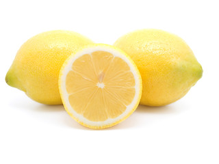 Lemon on white background