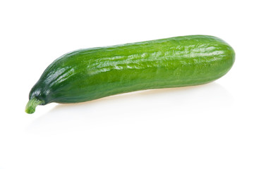 Ripe Green Cucumber Isolated