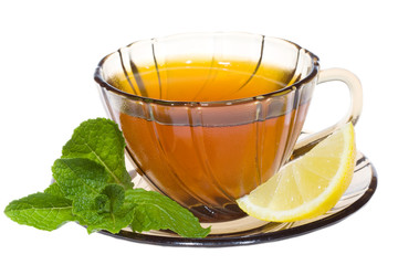 Tea with mint and lemon