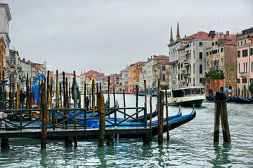 Fototapeta premium Venice, Canal and Boat.