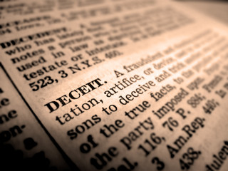 Naklejka premium Definition of Deceipt