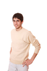 Closeup of a happy young man