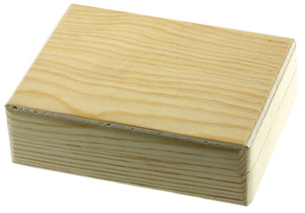 petite boîte bois fond blanc