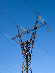 High voltage line mast