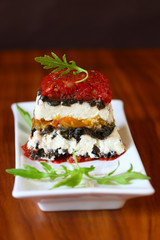 terrine with cheese and tomatoes