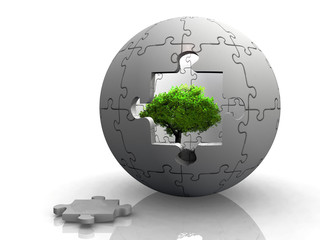 arbre et boule puzzle