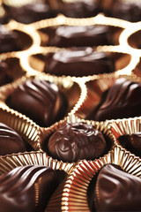 Gold foil box of chocolates
