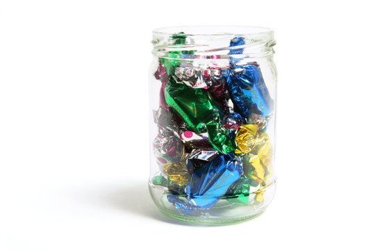 Chocolate Lollies In Glass Jar