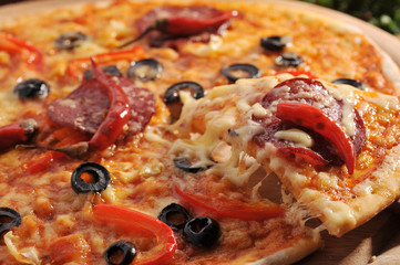 pizza with cheese
