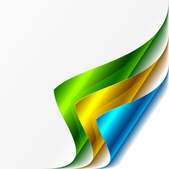 Curled corners. Easy editable Vector.