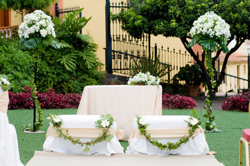 Altar para ceremonia al aire libre