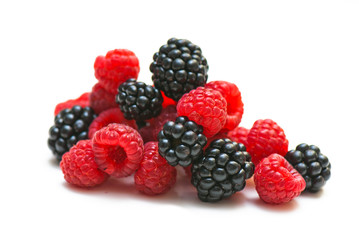 blackberry and raspberry