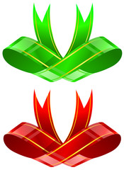 Green red ribbon