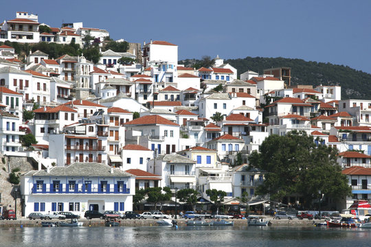 Skopelos Town one of the Sporades islands in the Aegean Sea