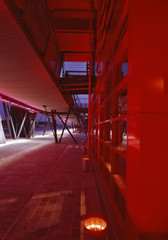 france,paris : parc de la villette la nuit