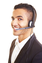Mann mit Headset