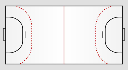 Handball Spielfeld vektor
