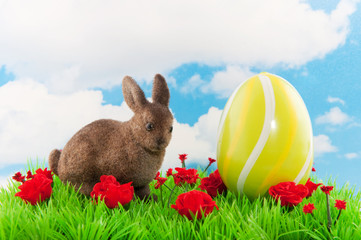 Easter hare with egg