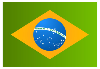 brazilian flag vector isolated