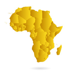 africa continental map with borders