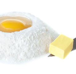 Flour, egg and butter