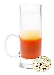 cocktail with a quail egg