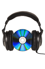 Headphones with CD with space for text