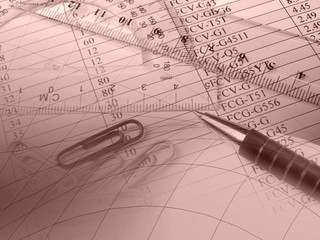 Pen, graph and rulers