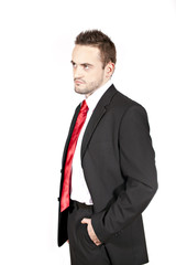 Thinking businessman