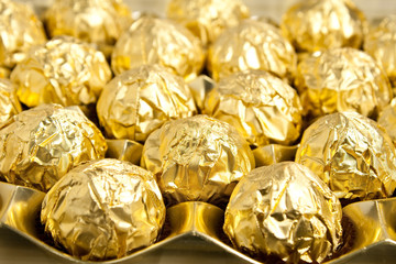 Golden foiled candy