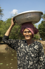 Vietnam Cambodia - Asian woman vendor