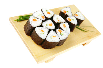 rolls served on wood