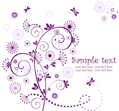 Valentine violet card