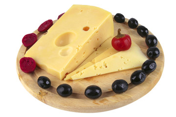 yellow cheese served