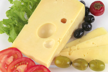 delicatessen cheese served on dish