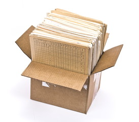 Cardboard box of document