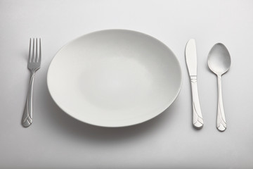 empty kitchen plate