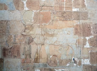 Foto op Canvas Apis. Wall decor at the Hatshepsut Temple, Egypt © JackF