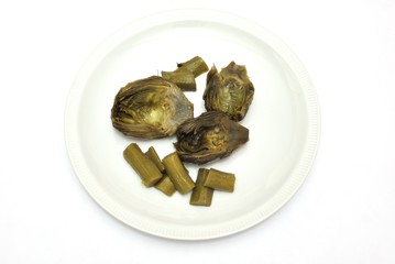 Piatto di carciofi alla romana