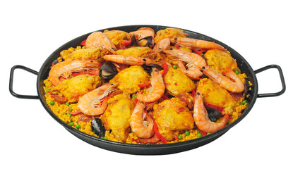 PAËLLA dans plat en fonte