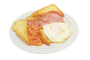 Breakfast meal on a plate