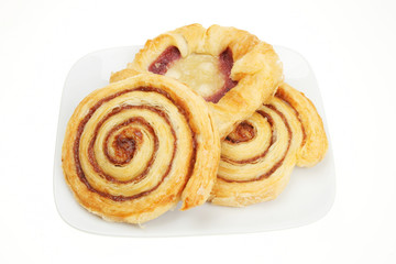 Three Danish pastries